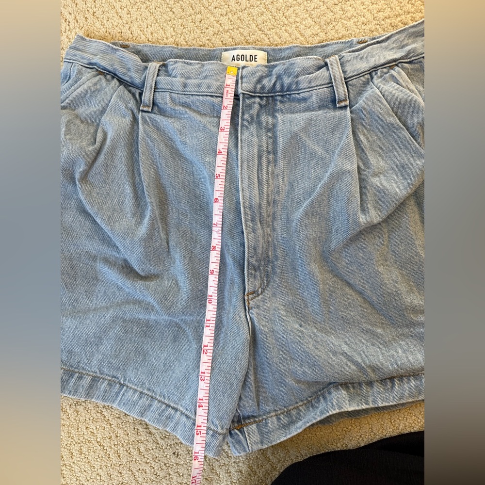 Agolde Light Blue Jean Shorts - Picture 3 of 4